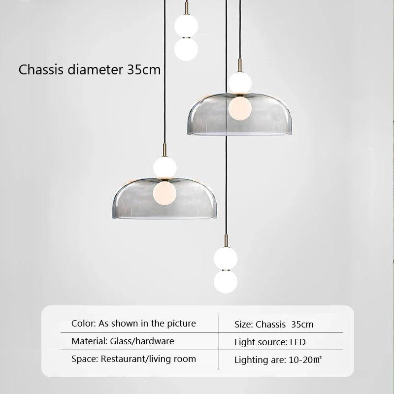 DecorBites™ Glass Ball Pendant Light for Duplex Stairwells, Living Room, Bedroom, and Staircase Decor