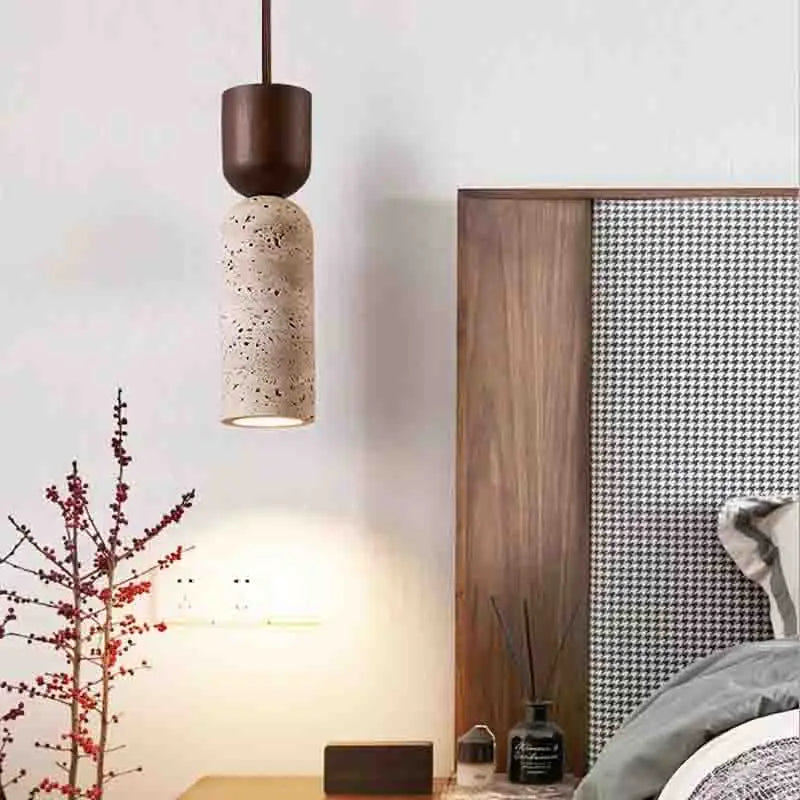 Wabi-Sabi Yellow Stone Pendant Light