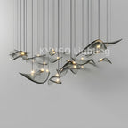 Nordic Lotus Leaf Art Glass Pendant Light