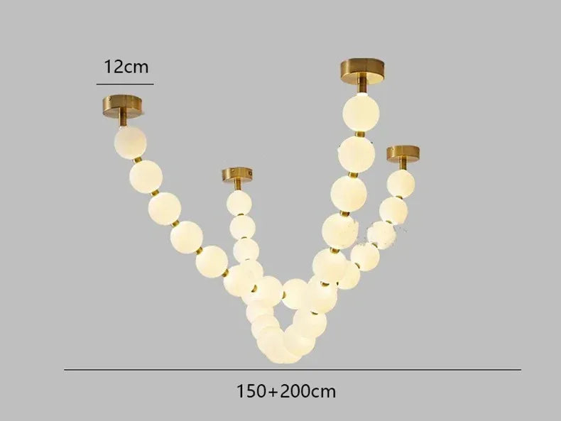 Nordic Beaded Alloy Pendant Light