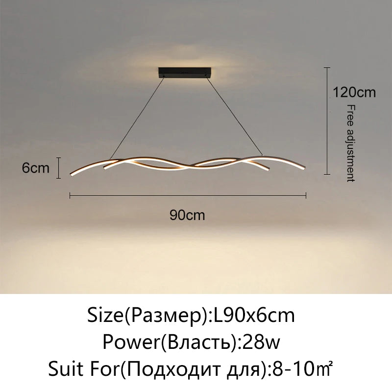 Modern Minimalist White Aluminum LED Pendant Light