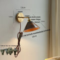 DecorBites™ LED Walnut Wood Wall Lamp Pull Chain Switch Modern Indoor Light