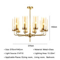 DecorBites™ American Lustre Glass Chandelier LED Pendant Light Fixture