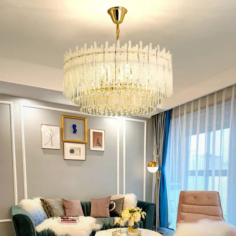 DecorBites™ Crystal Glaze Ceiling Chandeliers: Nordic Luxury for Home Dining Room