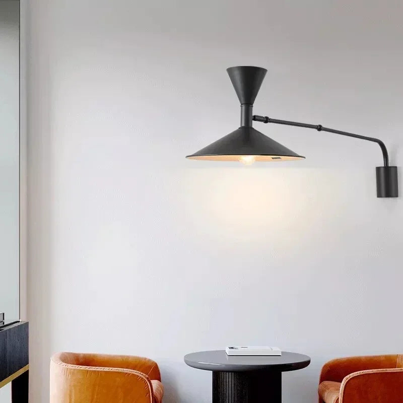 DecorBites™ Adjustable Long Arm Wall Lamp for Reading, Bedroom, LED Minimalist Swing Lighting