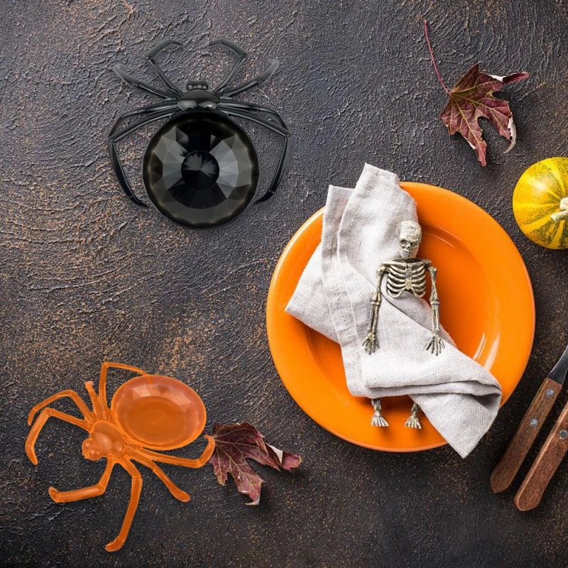 DecorBites™ Halloween Skull Spider Tray Snack Storage Plate Fruit Basket Candy Box