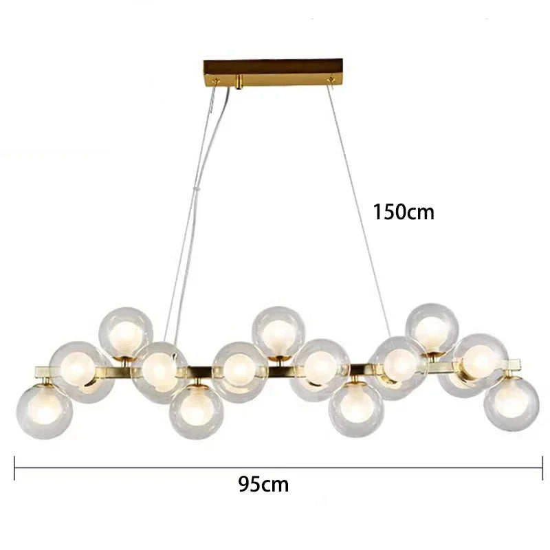 DecorBites™ Suspensions LED en Verre Soufflé pour la Décoration et l'Éclairage Intérieur
