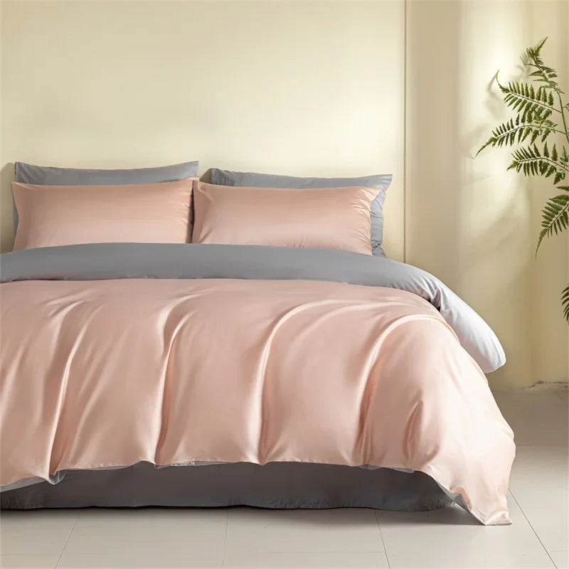 DecorBites™ Egyptian Cotton Bedding Set: Sheet, Pillowcase, Blanket Cover in Queen King Size