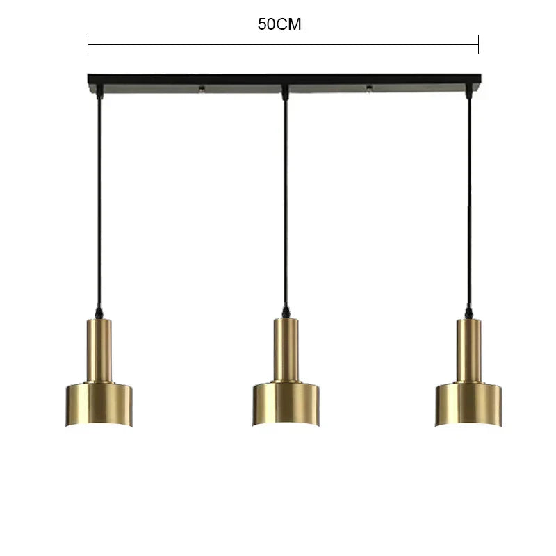 DecorBites™ مصباح معلق LED ذهبي E27 ثريا Nordic لغرفة المعيشة وغرفة النوم الداخلية