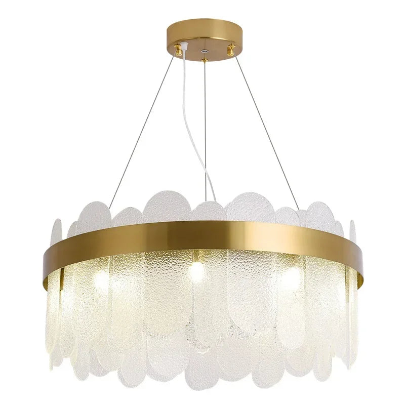 ثريا كريستالية LED من DecorBites™: مصباح سقف دائري حديث لغرفة المعيشة وغرفة النوم والفنادق