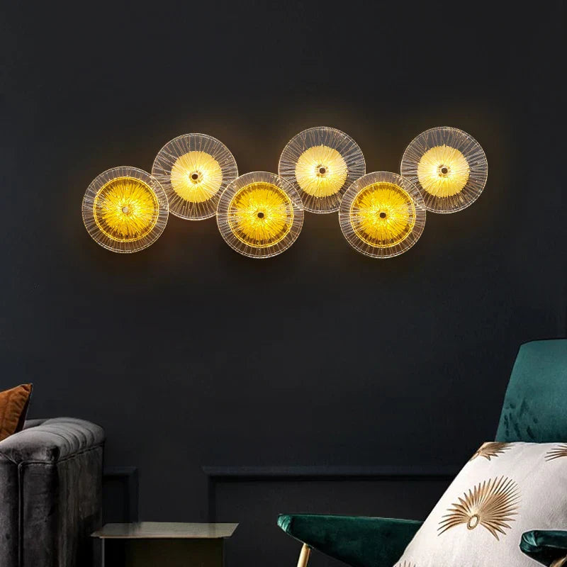 DecorBites™ Crystal Wall Lamp: Modern Glass LED Sconces for Living Room, Bedroom, and Corridor