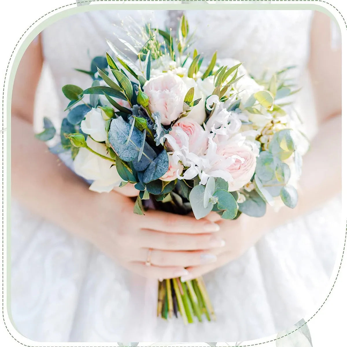 DecorBites™ 30pcs Artificial Flower Plants Green Stem Combo for DIY Bouquet & Event Decor