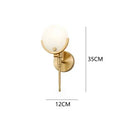DecorBites™ Gold Marble Copper Wall Lamp Modern Minimalist Bedside LED Light