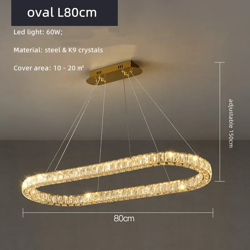 Plafonnier LED Lustre Cristal DecorBites™ pour Décoration Intérieure
