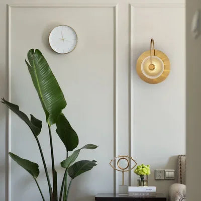 DecorBites™ مصباح حائط زجاجي أخضر وذهبي على الطراز الاسكندنافي لغرفة المعيشة وغرفة النوم
