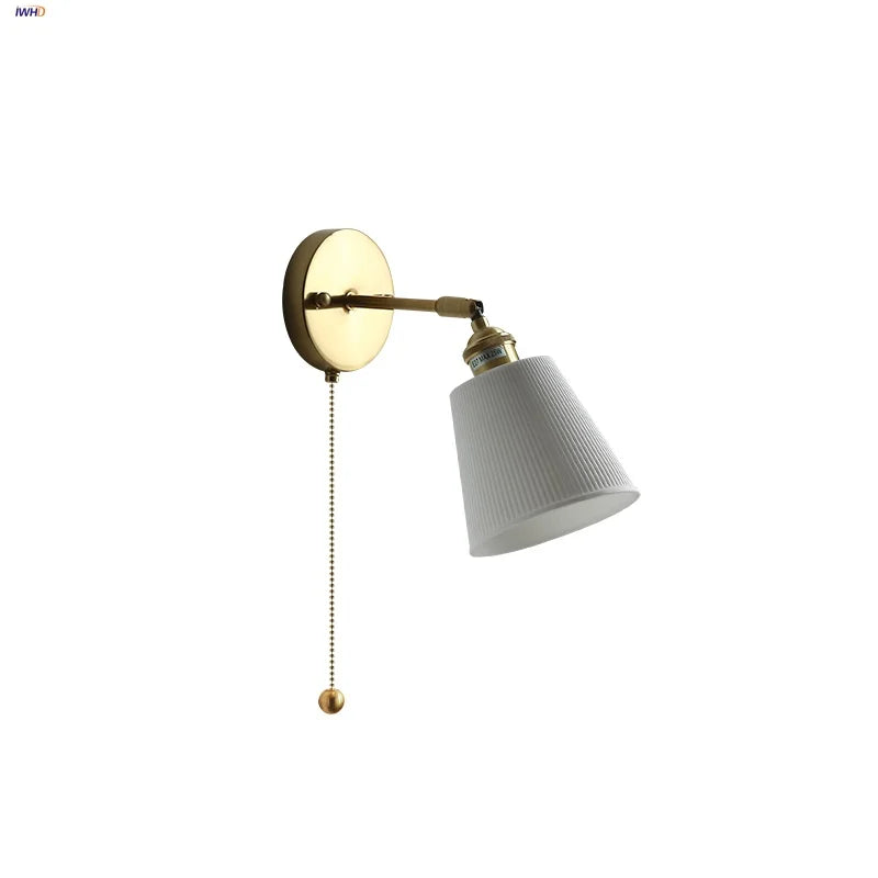 DecorBites™ مصابيح حائط سيراميك LED دوارة، تصميم نورديك عصري للممرات وغرف النوم والمداخل