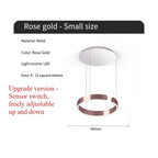 Modern Ring LED Pendant Light in Black or White
