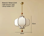 Japanese-Inspired Fabric Globe Pendant Light