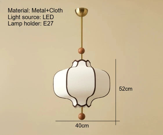 Japanese-Inspired Fabric Globe Pendant Light