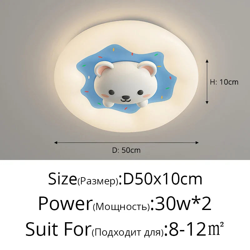 DecorBites™ Kids Room Chandelier Remote Dimmable Ceiling Lights