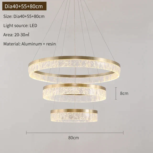ثريات DecorBites™ الذهبية بتقنية LED لديكور أنيق للمنازل والفنادق