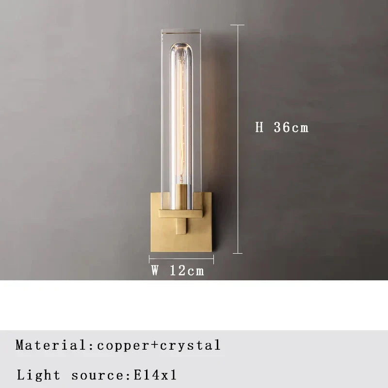 DecorBites™ Crystal Wall Lamp: Luxe Bronze Black Copper Sconce Light Fixture