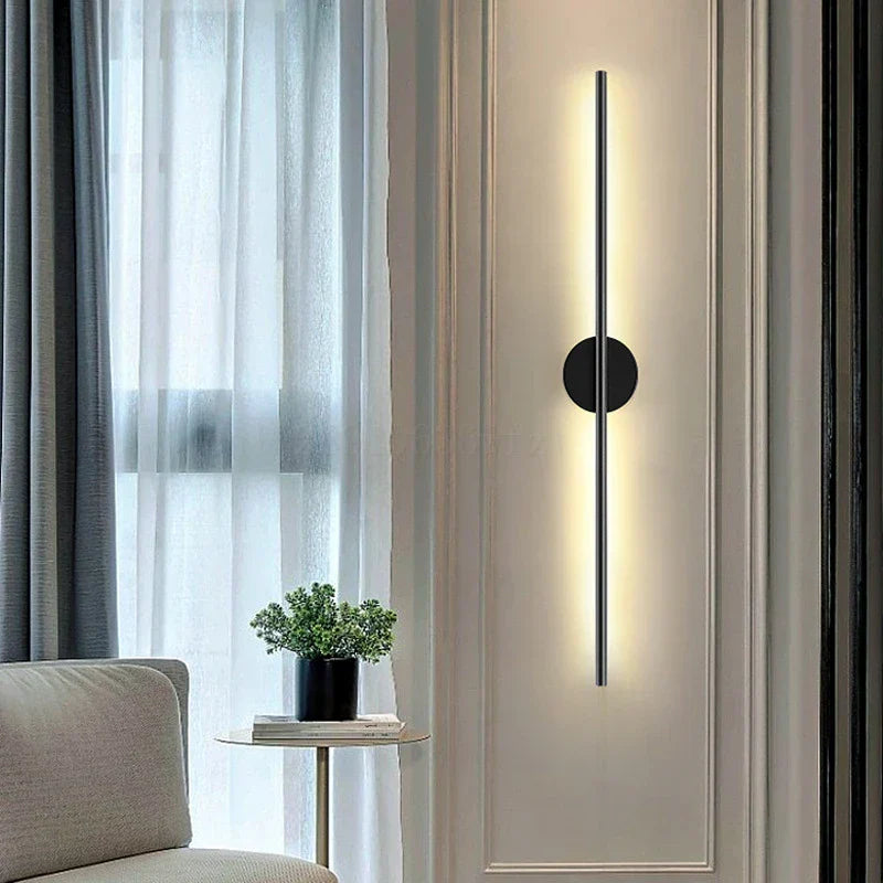 مصباح حائط LED أنبوبي خطي من DecorBites™، كشاف حائط عصري بسيط يضيء لأعلى ولأسفل للحمام والسرير والمرآة.