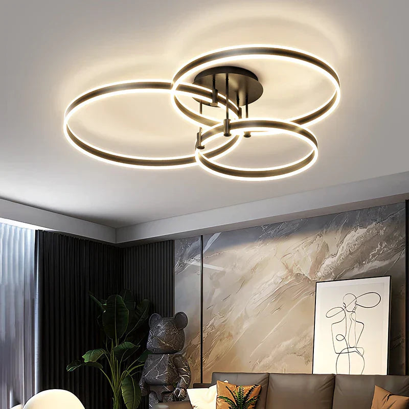 Lustres en acrylique LED DecorBites™ avec éclairage vers le haut/vers le bas pour salon, chambre et décoration intérieure