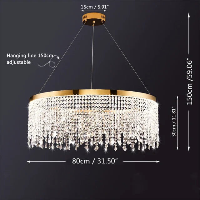 DecorBites™ Crystal LED Ceiling Chandeliers for Luxury Home Decor