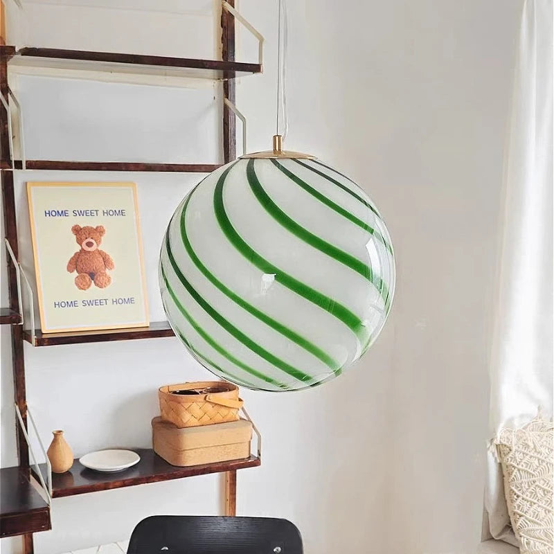 Modern Colorful Glass Ball Pendant Light