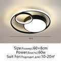 DecorBites™ Black Modern LED Ceiling Lights, Dimmable Round Ring Light Fixtures for Living Room