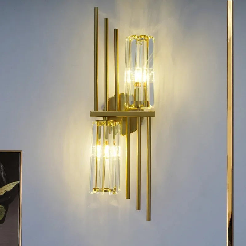 DecorBites™ Crystal Wall Lamp: Luxury LED Indoor Lighting for Bedroom & Living Room