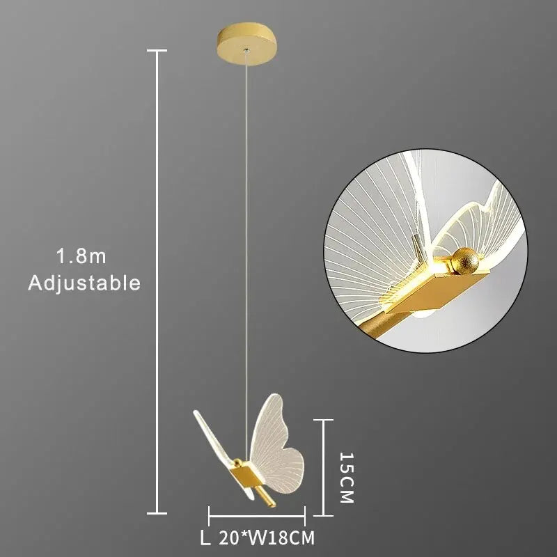 Nordic Butterfly Metal Pendant Light