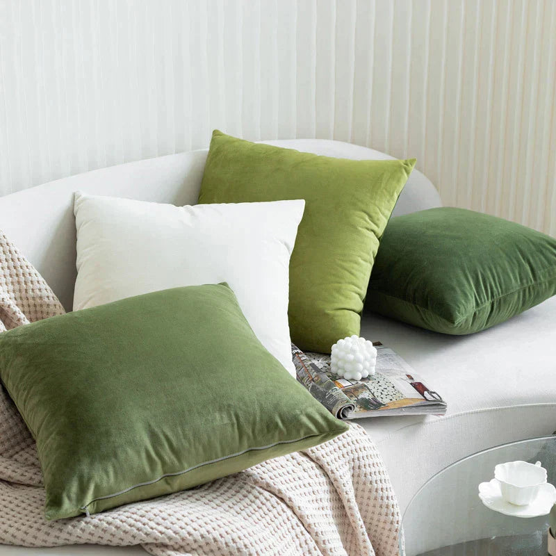 DecorBites™ Green Velvet Pillow Case 45X45CM – Luxury Nordic Home Decor