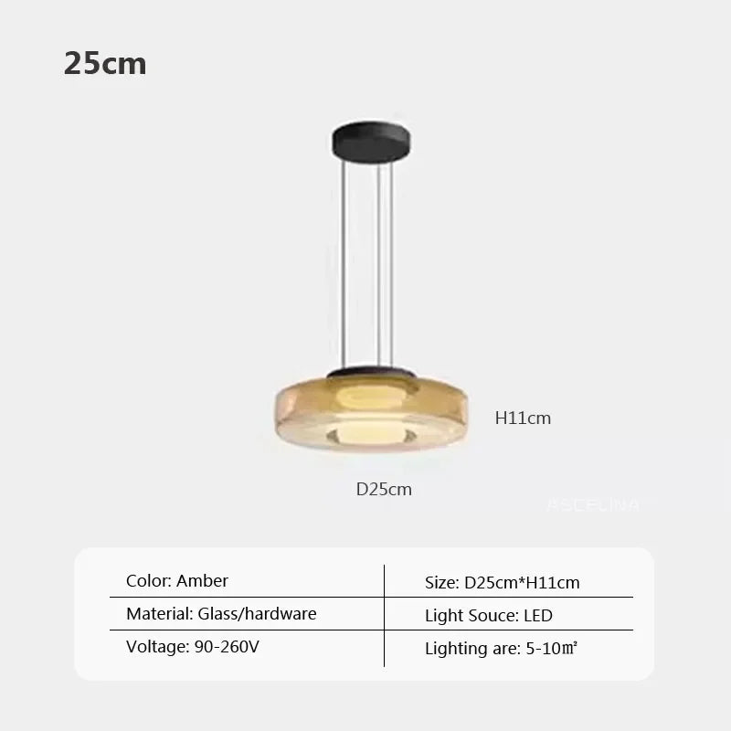 Nordic Glass Pendant Light in Green or Gray