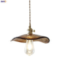 DecorBites™ Brass Knob Switch LED Pendant Light, Nordic Amber Glass Hanging Lamp