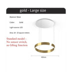 Modern Ring LED Pendant Light in Black or White