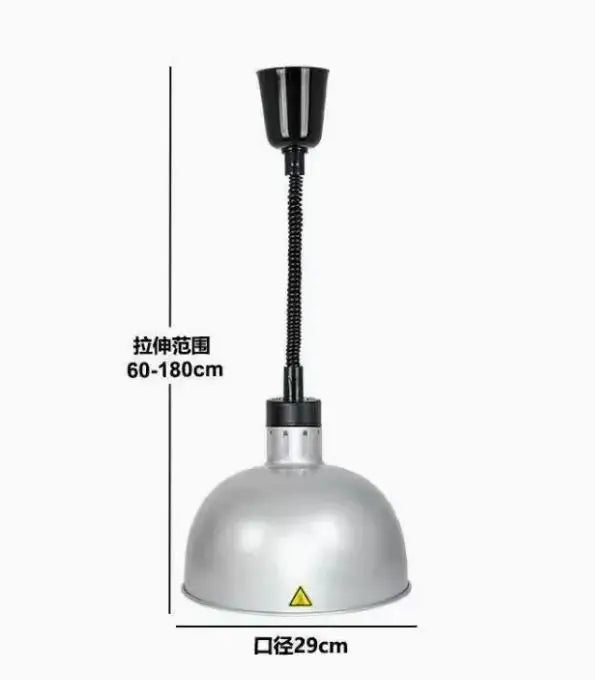 Vintage Telescopic Stainless Steel Buffet Heat Pendant Lamp