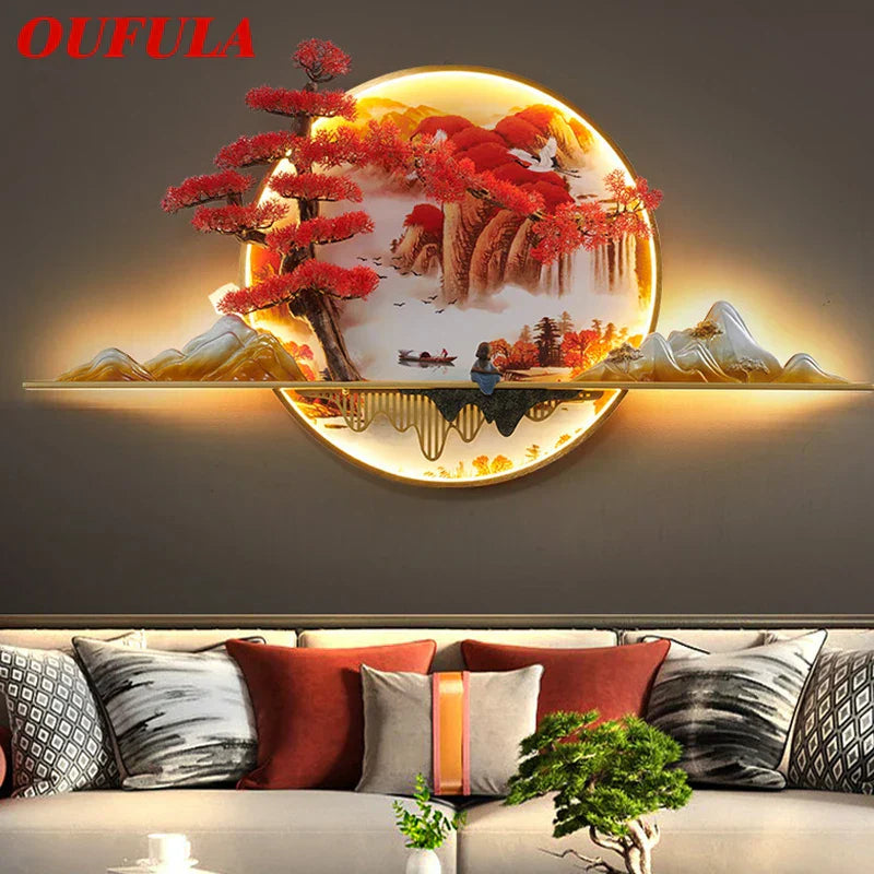مصباح حائط DecorBites™ LED بتصميم شجرة صنوبر لتزيين المنزل