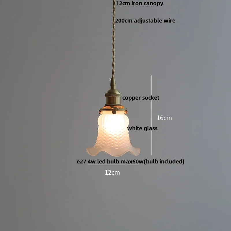 DecorBites™ Clear Glass LED Pendant Lamp Modern Nordic Style Adjustable Hanging Light