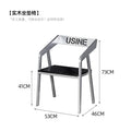 DecorBites™ Industrial Iron Art Solid Wood Dining Chair for Coffee Shop & Bar