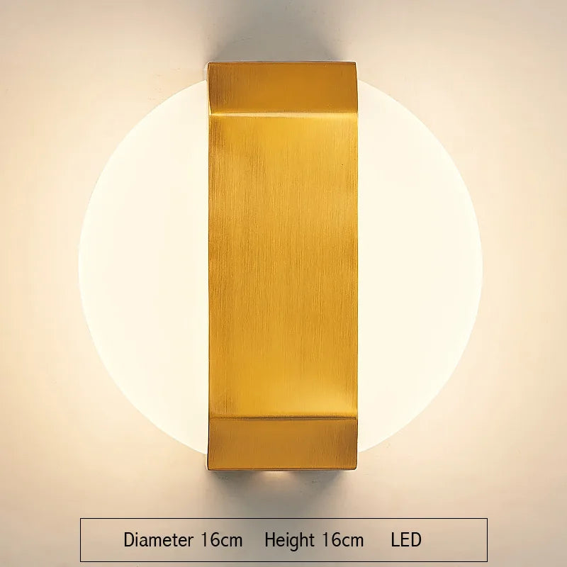 DecorBites™ Golden Crystal Wall Lamp: Elegant LED Sconce for Bedroom, Living Room, Bathroom