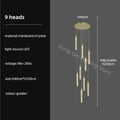 DecorBites™ Crystal Chandelier: Modern Luxury Pendant Lighting for Home Decor