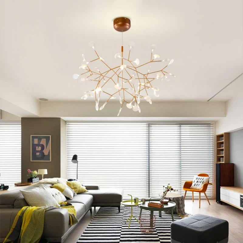 ثرية فروع LED من DecorBites™ للمطبخ وغرفة الطعام وغرفة النوم – مصباح تعليق على الطراز الاسكندنافي