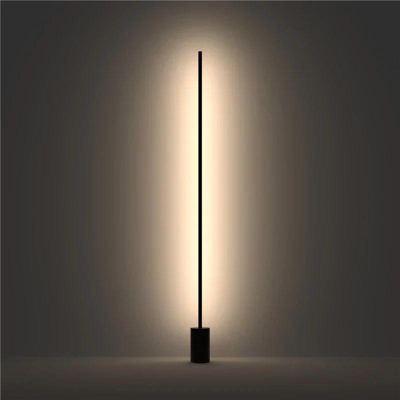 مصباح أرضي LED من DecorBites™: إضاءة عمودية عصرية بتصميم نورديك لديكور المنزل