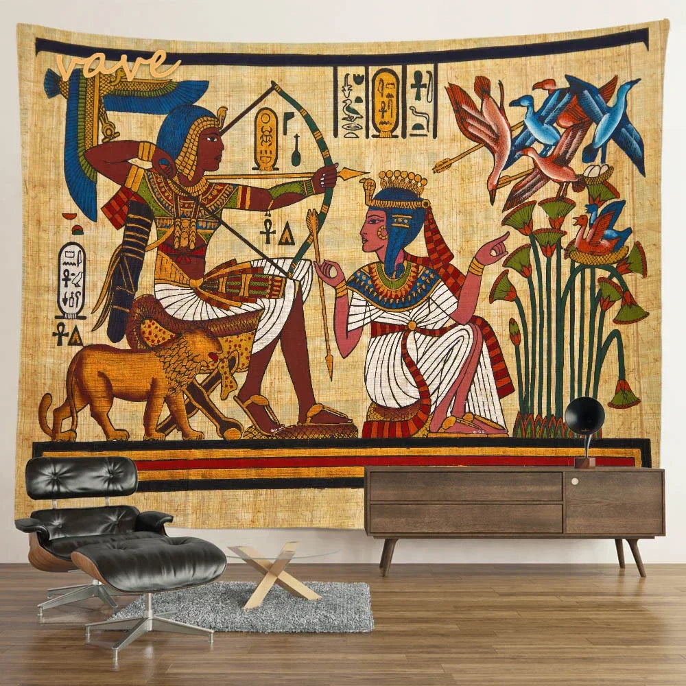 DecorBites™ Egyptian Mandala Tapestry Wall Hanging for Bohemian Hippie Room Decor