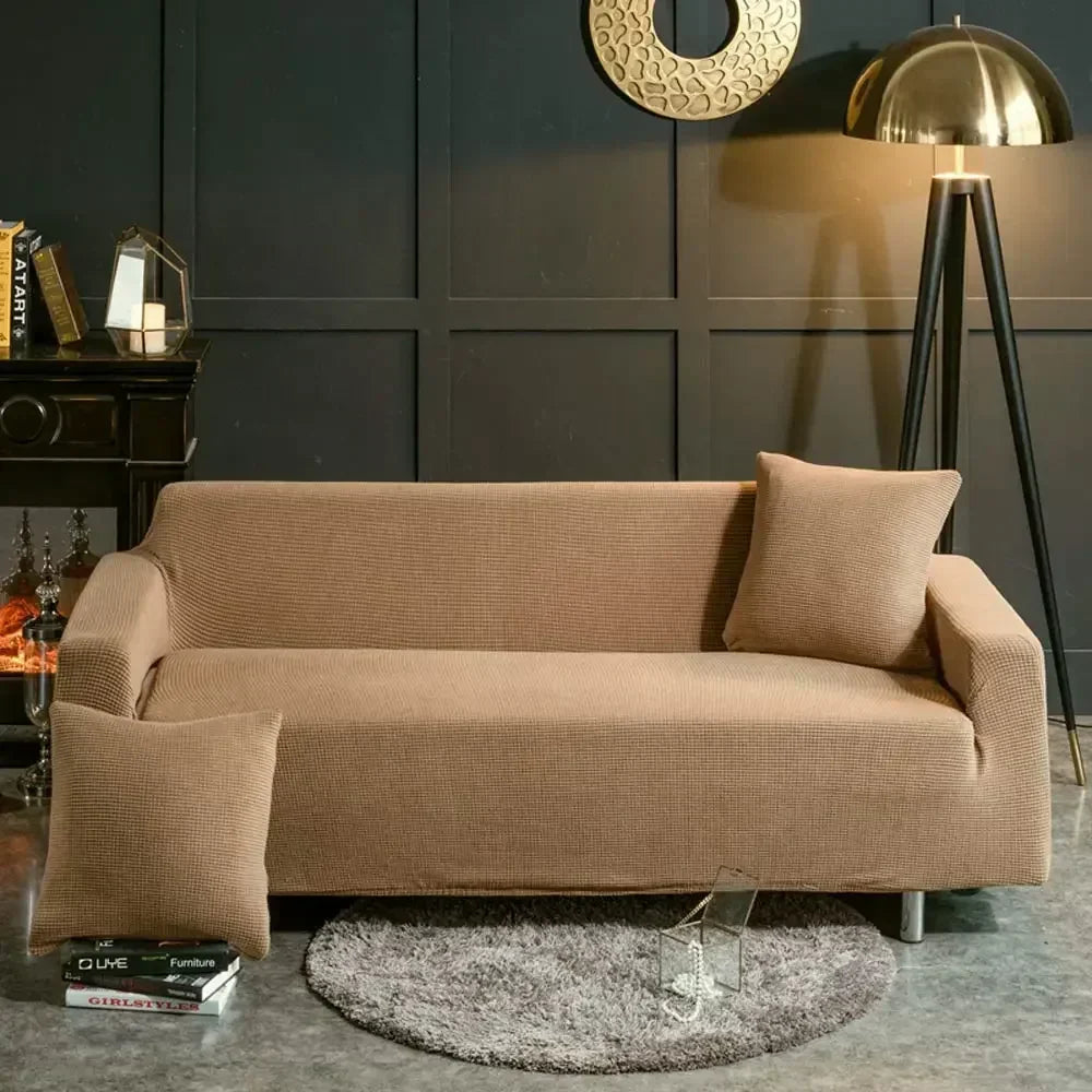 DecorBites™ 3D Quilted Sofa Cover: Soft Cozy Stretch Spandex Couch Slipcover