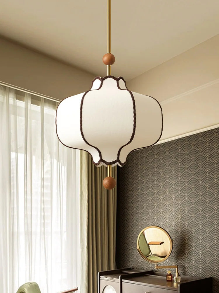Japanese-Inspired Fabric Globe Pendant Light