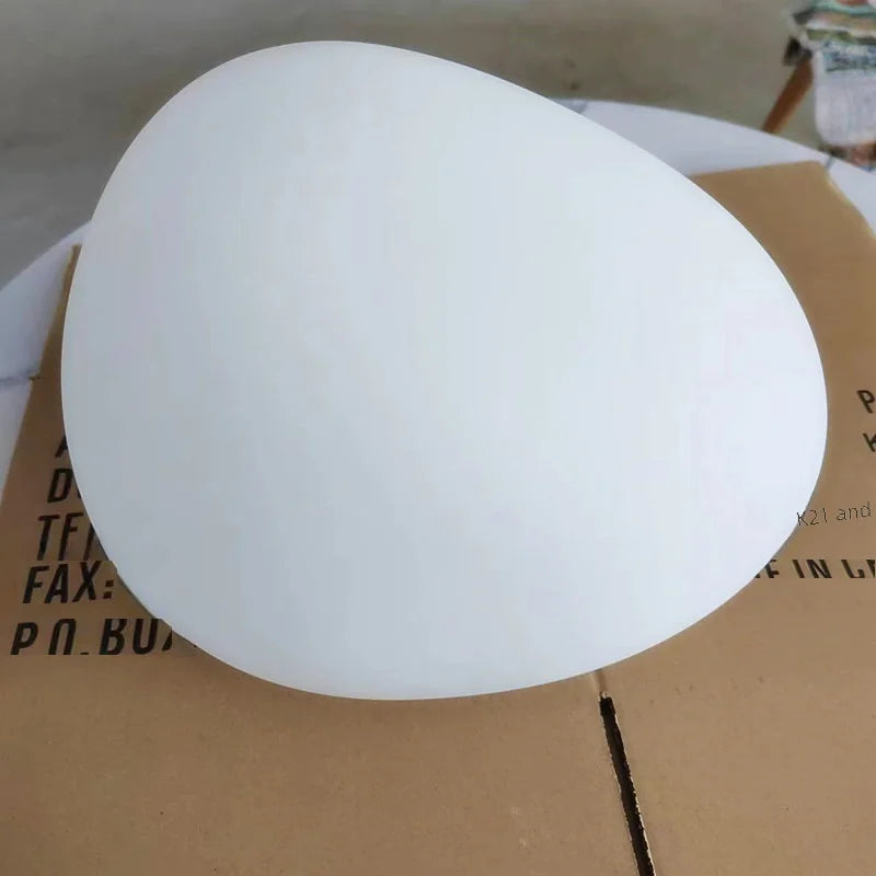 Minimalist Cobblestone White Acrylic Pendant Light