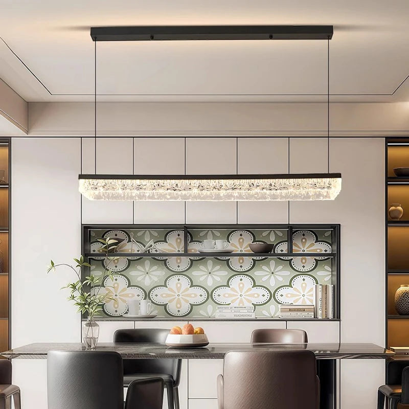 Modern Iron and Acrylic Dimmable Pendant Light